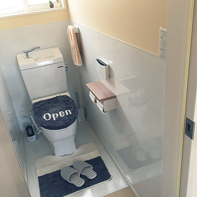 バス トイレ ホーローパネル タカラスタンダード ダイソー トイレカバー などのインテリア実例 18 06 27 13 14 37 Roomclip ルームクリップ