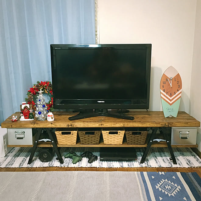 トタンボックス・フタ式・小/DIY/ブライワックス/テレビ台DIY/ブライワックス ジャコビアン...などのインテリア実例 - 2019-11-15 00:31:54