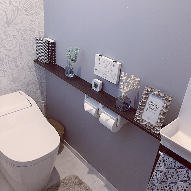 サンゲツ壁紙 壁紙 海外インテリアに憧れて バス トイレのインテリア実例 19 08 16 07 06 06 Roomclip ルームクリップ
