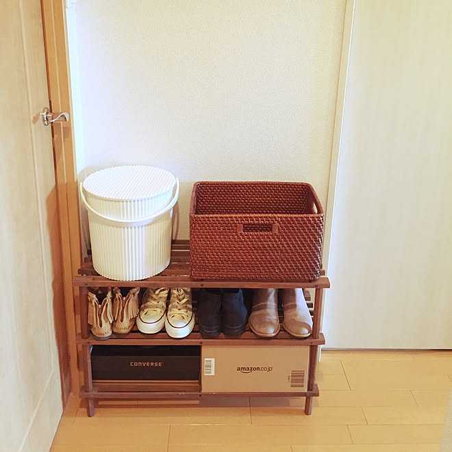 Amazon オムニウッティ ニトリ ラタンバスケット おむつ用ゴミ箱のインテリア実例 16 06 27 09 35 03 Roomclip ルームクリップ
