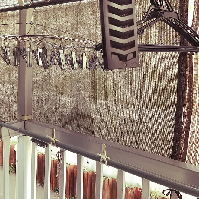 部屋全体 虫コナーズ 物干し金物 シェードカーテンのインテリア実例 18 09 05 17 38 11 Roomclip ルームクリップ