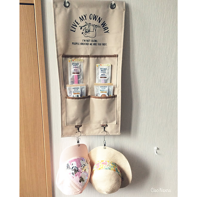 帽子は挟んで収納 帽子 セリア ウォールポケット 可愛い などのインテリア実例 07 03 10 27 36 Roomclip ルームクリップ