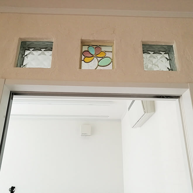 リビング/新築建築中/ガラスブロック/ステンドグラス/塗り壁...などのインテリア実例 20180818 230610