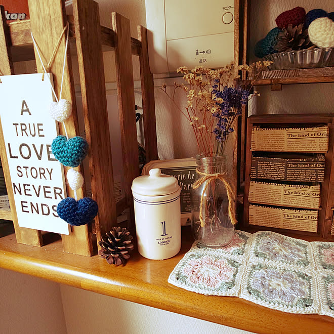 リビング ドライフラワー ラベンダードライ かすみ草ドライ 空き瓶 などのインテリア実例 19 07 16 10 56 08 Roomclip ルームクリップ