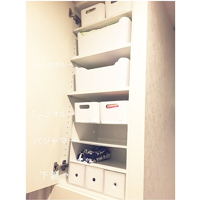 棚 脱衣所 パジャマ収納 棚追加 洗面所 収納 などのインテリア実例 16 08 19 22 56 45 Roomclip ルームクリップ