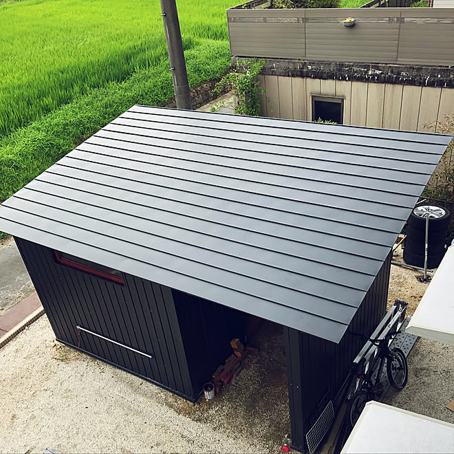 物置diy 板金屋根 ガルバリウム屋根 横葺屋根 片流れ屋根 などのインテリア実例 19 08 04 16 44 31 Roomclip ルームクリップ