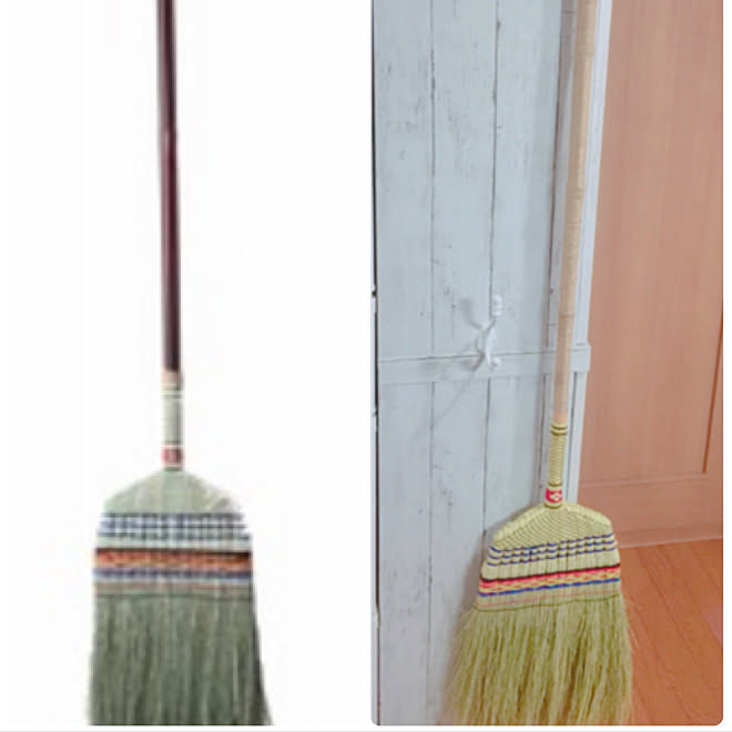 ほうき 麻紐 お金をかけずにインテリア 100均のインテリア実例 18 02 22 08 21 33 Roomclip ルームクリップ