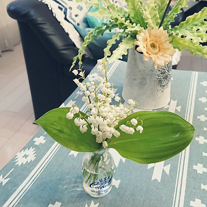 部屋全体 セリア スズラン フェイクグリーンのインテリア実例 18 05 29 18 43 14 Roomclip ルームクリップ