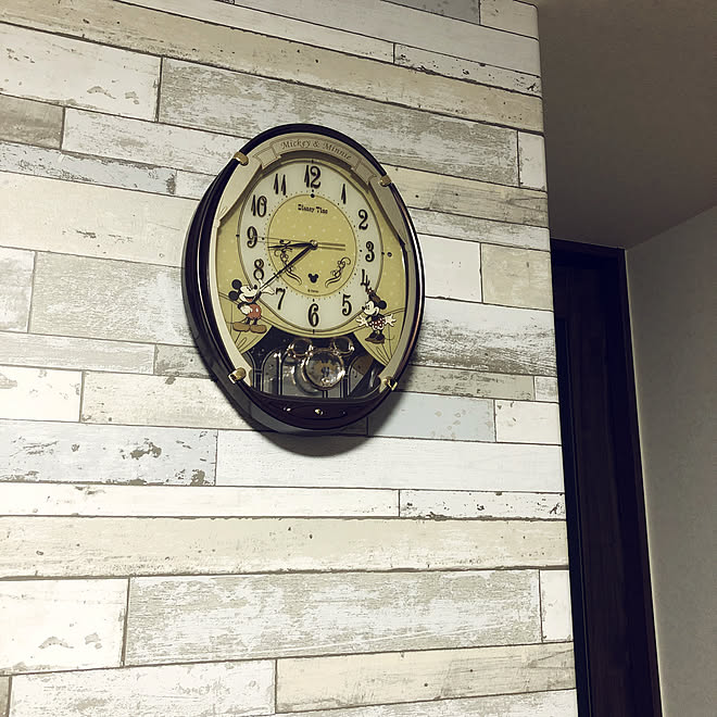 ディズニー 掛け時計 パナソニックホームズの家 リビングのインテリア実例 11 28 42 50 Roomclip ルームクリップ