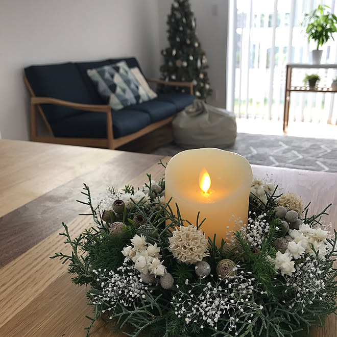 キャンドルリース 自分へのご褒美 癒し クリスマス 購入品 などのインテリア実例 19 12 05 09 18 46 Roomclip ルームクリップ