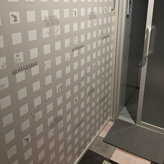 壁紙 サンゲツ壁紙 スヌーピーlove カジュアルヴィンテージ バス トイレのインテリア実例 19 09 02 52 02 Roomclip ルームクリップ