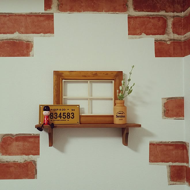 壁/天井/窓枠風/フォトフレーム/割り箸/ブリキプレート...などのインテリア実例 - 2016-10-03 13:45:56