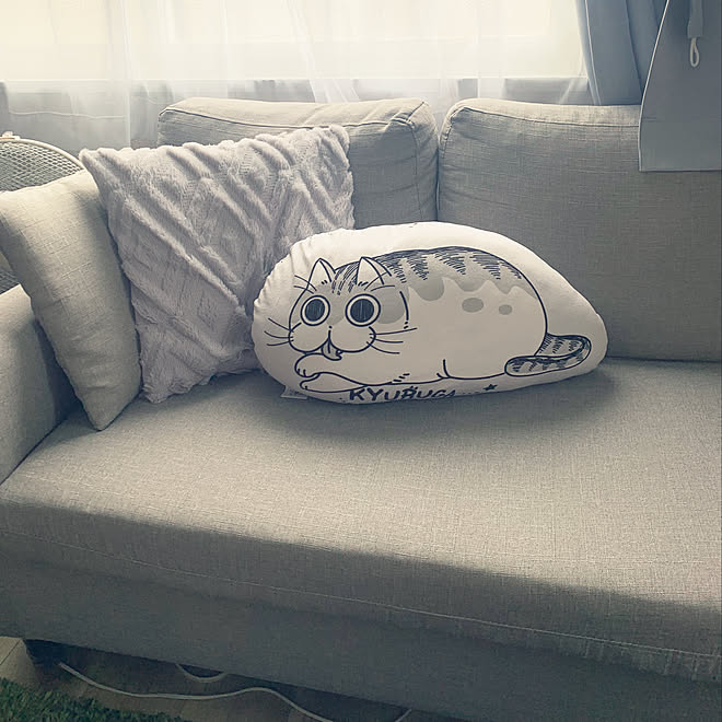 夜は猫といっしょ オタクです Sheinの雑貨 Shein クッションカバー しまむらクッション などのインテリア実例 22 10 07 12 24 38 Roomclip ルームクリップ