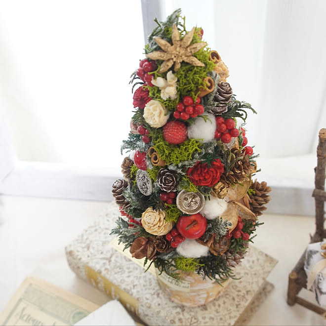 クリスマスディスプレイ おうち時間を楽しむ クリスマス雑貨 クリスマスインテリア クリスマスツリー手作り などのインテリア実例 11 26 11 05 28 Roomclip ルームクリップ