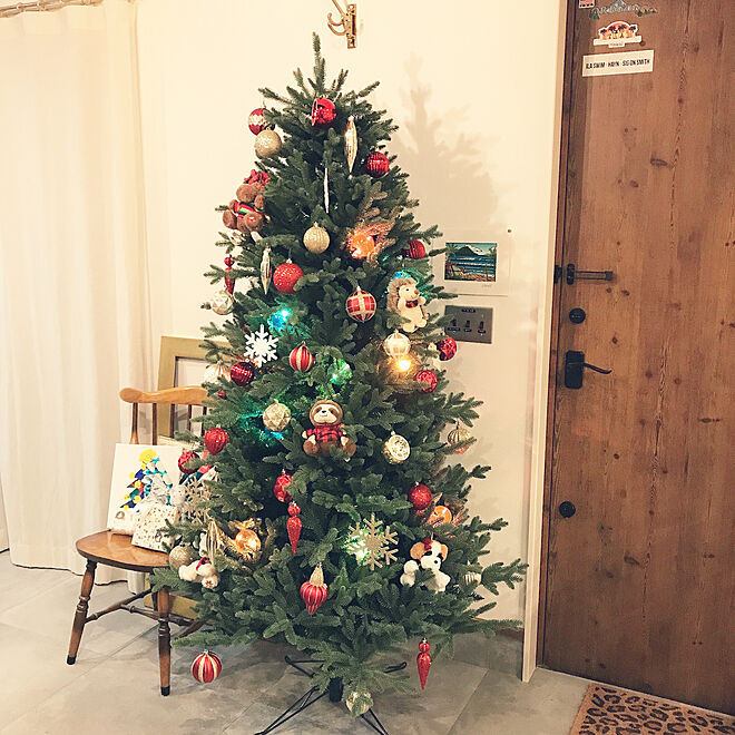 クリスマスツリー クリスマス アメリカの雰囲気 玄関のない家 コストコでget などのインテリア実例 11 23 21 47 06 Roomclip ルームクリップ