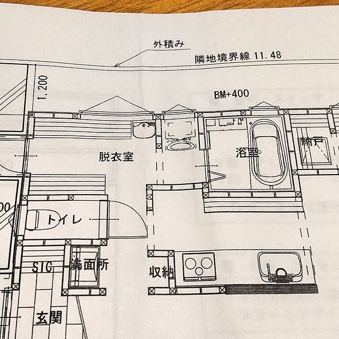 バス トイレ 間取り図 脱衣室兼洗濯スペース 洗濯室のインテリア実例 07 03 23 44 41 Roomclip ルームクリップ