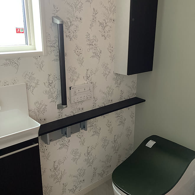 アラウーノ 花柄壁紙 ルノン 新築一戸建て バス トイレのインテリア実例 21 01 31 15 02 Roomclip ルームクリップ