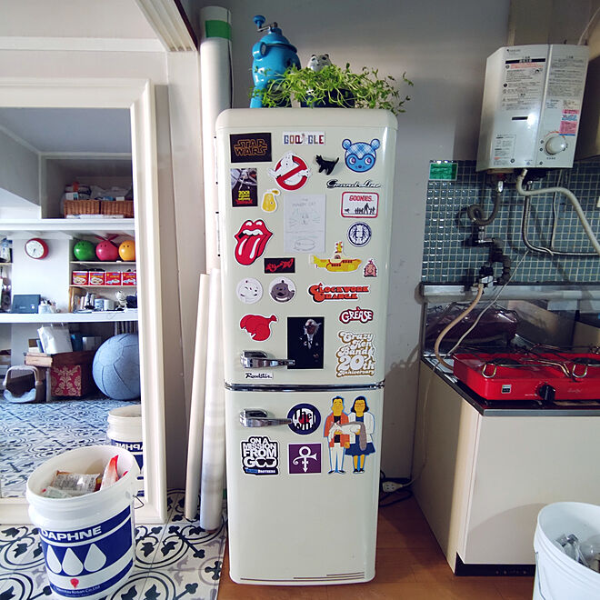 キッチン/冷蔵庫/冷蔵庫リメイク/アメリカンビンテージ/昭和レトロ 