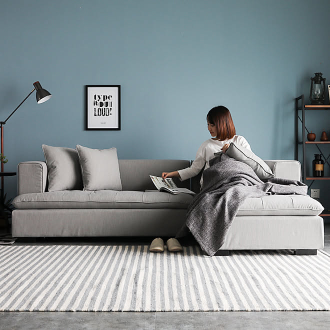 リビング ソファ カウチソファ シック グレーのソファ などのインテリア実例 19 01 25 16 25 12 Roomclip ルームクリップ