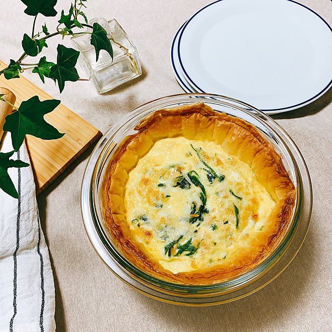 キッシュ 耐熱ガラス ケーキ型 Iwaki Sdgs などのインテリア実例 21 10 29 08 09 19 Roomclip ルームクリップ