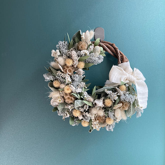 ドライフラワー手作り 花のある暮らし 壁掛け ドライフラワーアレンジ おうち園芸 などのインテリア実例 21 10 14 17 45 09 Roomclip ルームクリップ