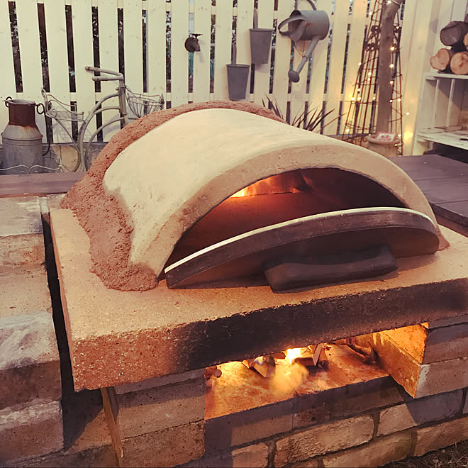 ピザ窯diy q炉 Diy マイガーデン バーベキュー炉diyのインテリア実例 21 02 01 08 19 Roomclip ルームクリップ