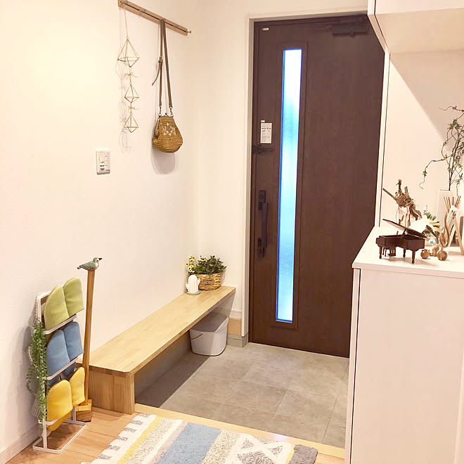 玄関 スリッパ 北欧 玄関マット 北欧インテリア などのインテリア実例 19 08 30 12 53 Roomclip ルームクリップ