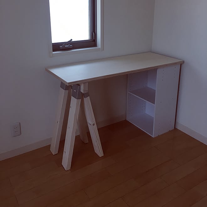 机 ソーホースブラケット カラーボックス 勉強机 ニトリ などのインテリア実例 16 10 31 11 05 02 Roomclip ルームクリップ