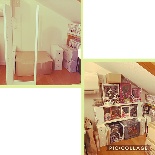 家にあるものを使う お金をなるべく使わず 天井高140 フィギュア ロフト などのインテリア実例 11 04 11 28 10 Roomclip ルームクリップ