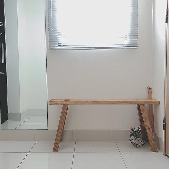 木のぬくもり 無垢材ベンチ オーク材 大 無垢材ベンチ 無印 無印良品 などのインテリア実例 19 08 16 46 09 Roomclip ルームクリップ