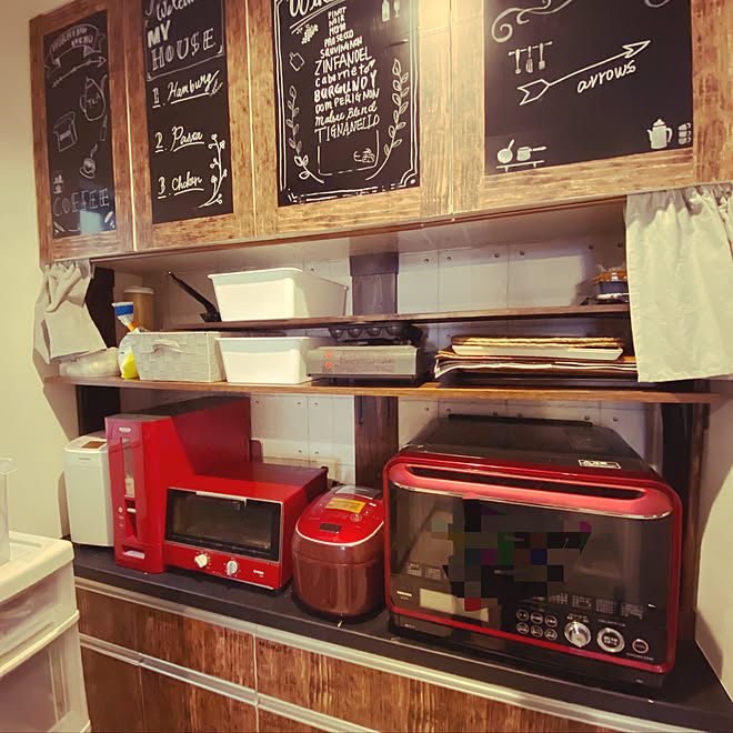 突っ張り棚 カフェカーテン キャンドゥ 木材 1 6材 などのインテリア実例 21 05 01 22 37 54 Roomclip ルームクリップ