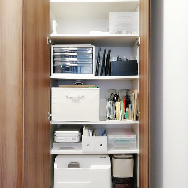 棚 アクリル仕切りスタンド ノートパソコン収納 ノートパソコンの収納 ノートパソコン置き場 などのインテリア実例 04 05 15 19 58 Roomclip ルームクリップ