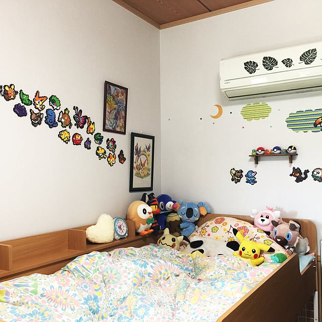 ベッド周り 子供と暮らす ポケモン好き オタクな夫婦 ポケモン などのインテリア実例 17 04 14 13 35 33 Roomclip ルームクリップ