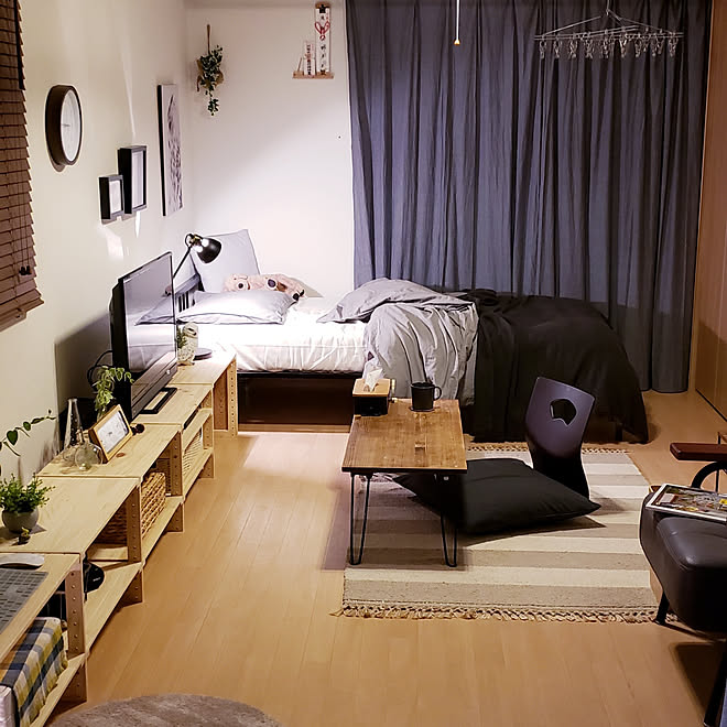 部屋全体/IKEA/一人暮らし/1K/寝室&hellip;などのインテリア実例 20190610 002011 ｜ RoomClip（ルーム