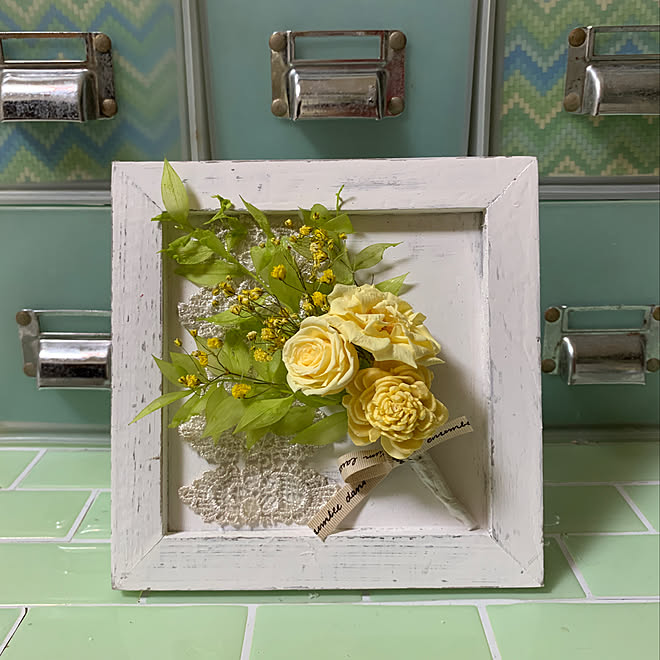 日比谷花壇頒布会 生協の宅配キット ブログ更新しました フレームにアレンジメント フラワーアレンジメント などのインテリア実例 19 05 30 09 01 Roomclip ルームクリップ