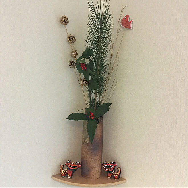 棚 お正月 和風 和室 花を飾るのインテリア実例 19 01 03 07 03 26 Roomclip ルームクリップ