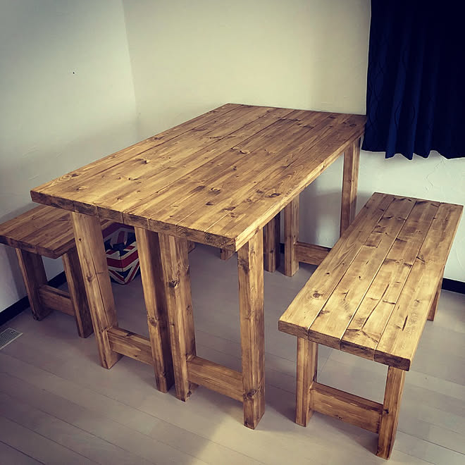 リビング カウンターテーブル アンティークワックス ダークオーク Diy家具 Diy などのインテリア実例 18 03 03 16 56 01 Roomclip ルームクリップ