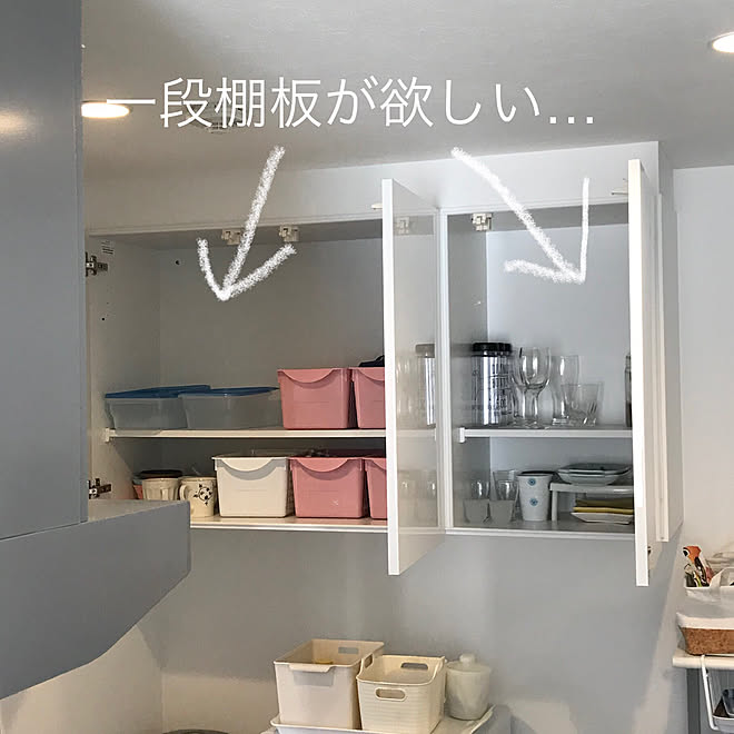 タカラスタンダード 吊り戸棚 食器棚 新築アパート メゾネットタイプ などのインテリア実例 08 09 54 05 Roomclip ルームクリップ