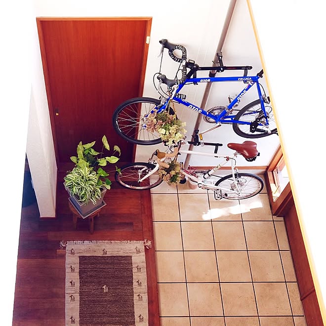 玄関 自転車 収納 diy