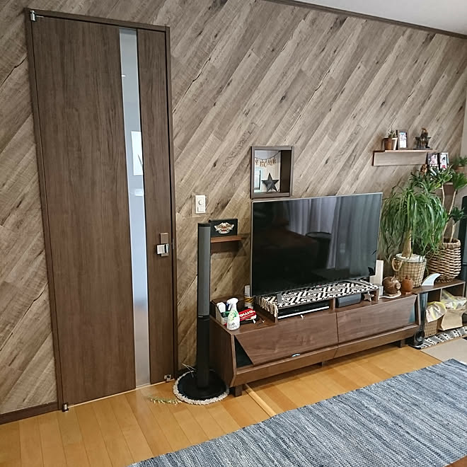 リビング 壁紙屋本舗 観葉植物のある生活 観葉植物のある部屋 観葉植物のある暮らし などのインテリア実例 19 08 29 16 14 22 Roomclip ルームクリップ