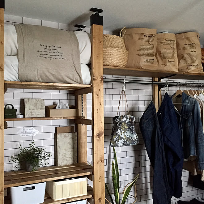 見せる収納 オープンクローゼット収納 オープンクローゼットdiy 毛布収納 衣替え などのインテリア実例 19 05 03 18 59 41 Roomclip ルームクリップ