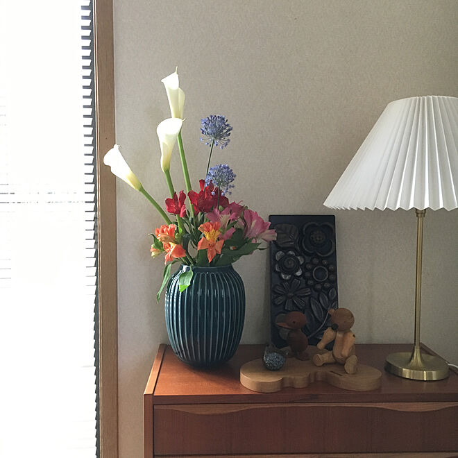 棚/アルストロメリア/カラー/お花の定期便/お花のある暮らしなどのインテリア実例 - 2018-04-07 14:54:47