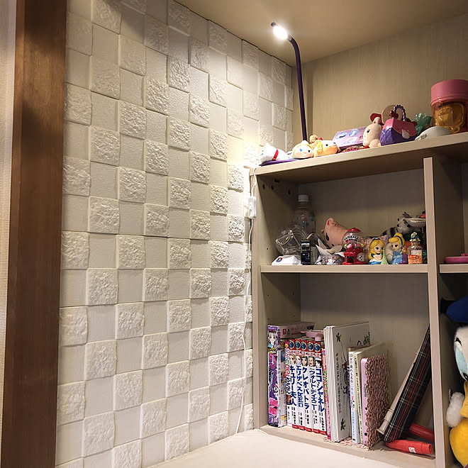 サンドブロック柄 セリアリメイクシート Ikea 照明 キャンドゥリメイクシート 子供部屋女の子 などのインテリア実例 07 15 13 01 26 Roomclip ルームクリップ