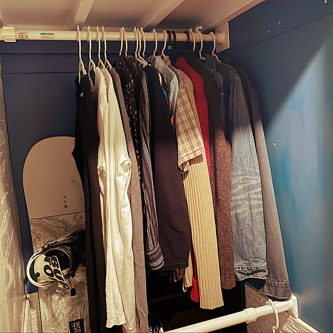 塗装diy 押入れ改造 ダイソー 押入れ収納 コンクリート打ちっ放し などのインテリア実例 02 17 23 05 36 Roomclip ルームクリップ