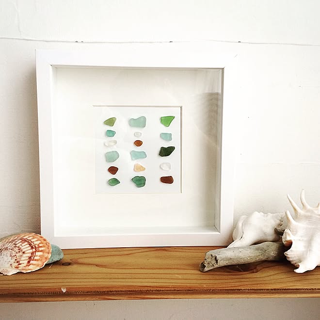 棚 西海岸インテリア シーグラス アート マリンスタイル などのインテリア実例 16 07 09 12 08 Roomclip ルームクリップ