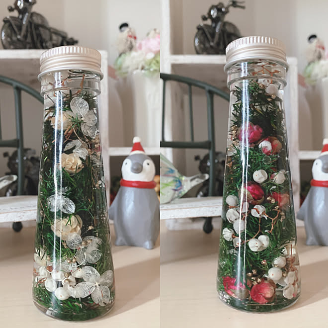 クリスマス ハーバリウム 雑貨 ハンドメイド 玄関 入り口のインテリア実例 12 11 31 15 Roomclip ルームクリップ