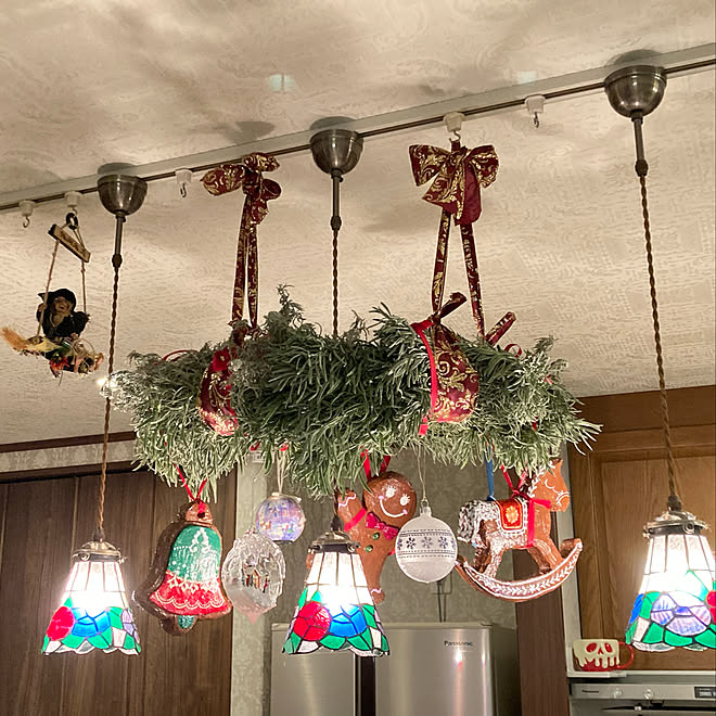 いいねと フォローの押し逃げすみません コストコのリボン ラベンダー クリスマスリース リース 手作り などのインテリア実例 21 12 16 16 54 58 Roomclip ルームクリップ