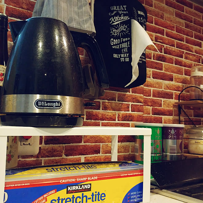 キッチン ぶら下げ収納 Daiso Ikea コストコのラップ などのインテリア実例 07 31 10 31 13 Roomclip ルームクリップ