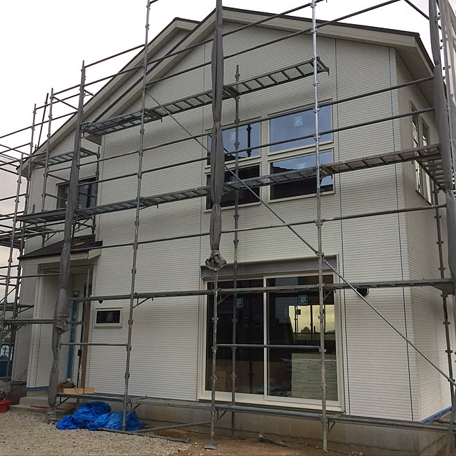 ケイミュー 新築建築中 外壁 サイディング 外壁工事中 Kmew などのインテリア実例 19 06 25 14 55 55 Roomclip ルームクリップ