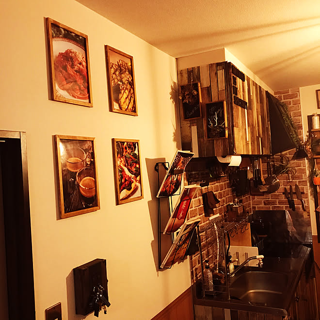 フォトフレームリメイク/フォトフレーム/料理/写真/カフェ風...などのインテリア実例 - 2020-01-21 23:16:45